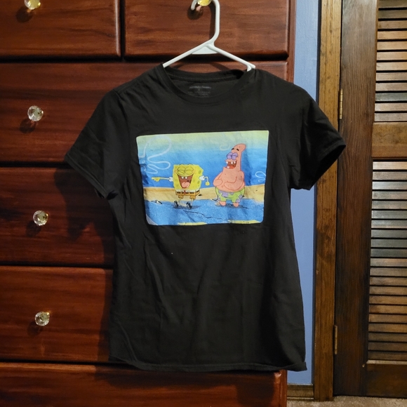 Nickelodeon Other - Nickelodeon Spongebob Squarepants Black Graphic Tee Short Sleeve Top Men's Small